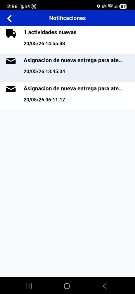 Notificaciones de actividades en la app R-SALES